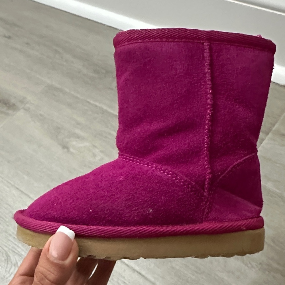 Children’s Place Pink Suede Boots girls size 7 - Picture 5 of 8